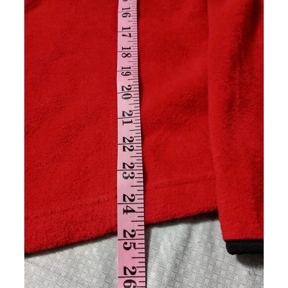 ST. JOHN'S BAY: SB Active Red 1/4" Zip Fleece Pullover, Women Size XL - Picture 3 of 6